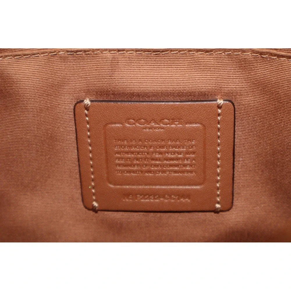 Coach Dempsey File Bag In Signature Jacquard With Varsity Stripe Crossbody Beige